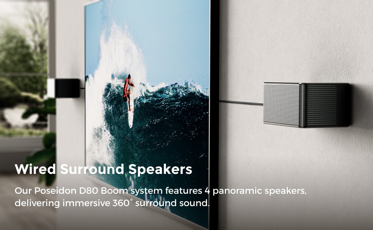 ULTIMEA 500W 7.1ch Dolby Atmos Soundbar with Wireless Subwoofer & 4 Surround Speakers, Home Theater System with APP Control