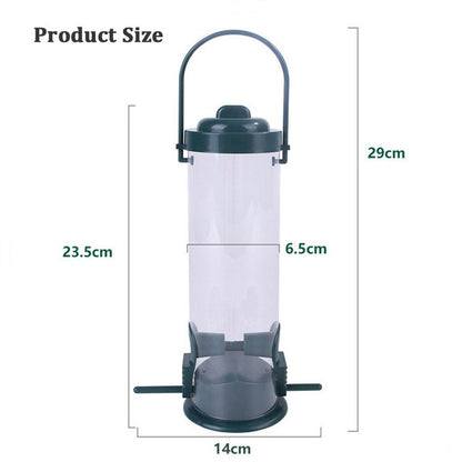 Alimentador de Pássaros Domésticos, Dispensador de Comida, Alimentador de Pássaros Pendurado ao Ar Livre com Múltiplos Buracos, Ferramenta de Alimentação Automática para Pássaros Pequenos, Suprimentos para Pássaros