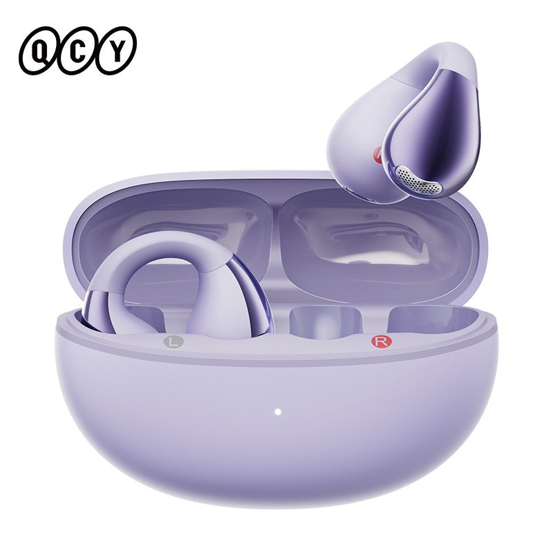 QCY Crossky C30 Ear Clip Earphones Bluetooth 5.4 Wireless Open Ear Sports TWS Earbuds Dual-Connection Headphones