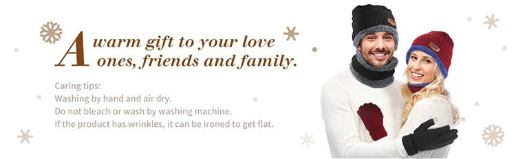 Winter Beanie Hat for Men Knitted Hat Winter Cap Beanie Women Thick Wool Neck Scarf Cap Balaclava Mask Bonnet Hats