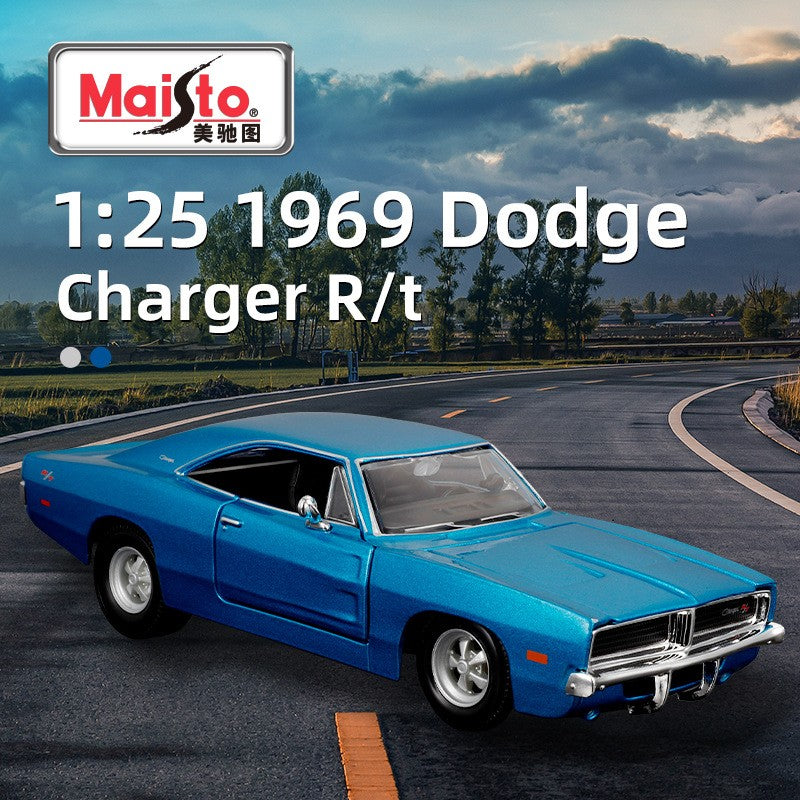 Maisto 1:24 Dodge Charger R/T 1969 Carro de Liga Leve Fundido e Veículos de Brinquedo Modelo de Carro em Miniatura para Crianças