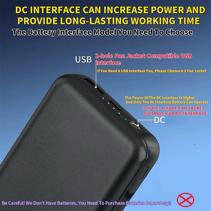 Summer Cooling Jacket Men's Hooded Fan Jacket Heat Resistant Fan Air Conditioner Clothes Breathable Outdoor Fishing Fan Workwear