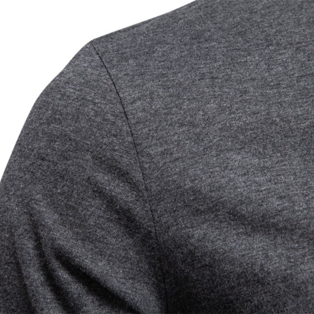 AIOPESON 100% Cotton T-shirt Men Casual Solid Color Long Sleeve Sweater Autumn Fashion High Quality Henley Collar Mens T-shirts