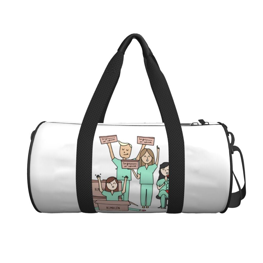 Couple Travel Bag Enfermera En Apuros Doctor Nurse Gym Bag Large Oxford Custom Handbag Colorful Casual Sports Bag