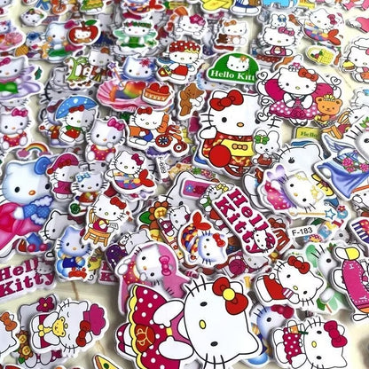 6/12pcs 3D Cartoon Kitty Puffy Stickers Sheets Kids Boys Girls Reward Bulk Assorted Scrapbook Stickers Party Favors Gifts DIY