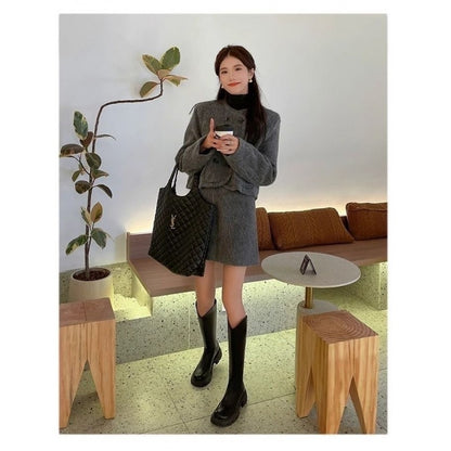 Real Soft Leather Boots 2025 Autumn And Winter New Knight Boots Height Increasing And Slimming Boots Thick Soled High Boots Long