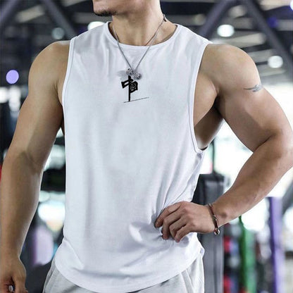 2025 Mens fitness gyms Tank top men Fitness sleeveless shirt Male mesh breathable Sports vest Undershirt Gyms Running vest men