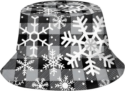 Funny Christmas Bucket Hat New Year Fisherman Hat for Women Men Packable Outdoor Travel Beach Sun Cap