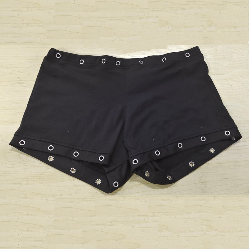 Sexy girl Grunge fashion Y2K style shorts rivet design hip-hop shorts street wear punk hot pants unique retro pants emo girl
