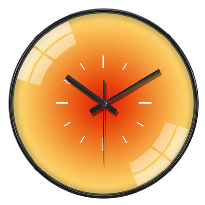 10 Inch Nordic Sunset Wall Clock Fashion Luxury Living Room Non Ticking Creative Fashion Decoration Silent Simple Glass Clock