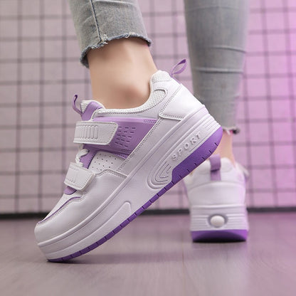 New Children's Roller Skates Boys Girls Double Wheel Unisex Roller Skates Shoes New Sneakers  Outdoor Sports Casual Shoes