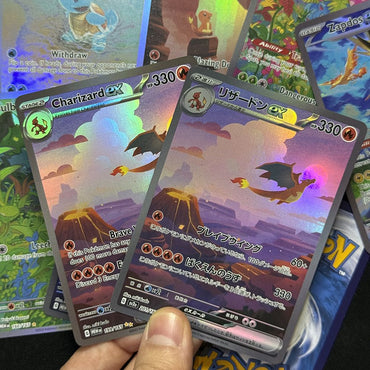 PTCG Proxy Cards 151 MEW Alakazam Blastoise Bulbasaur Charmander Squirtle Venusaur Zapdos Charizard JP TCG Card Gifts