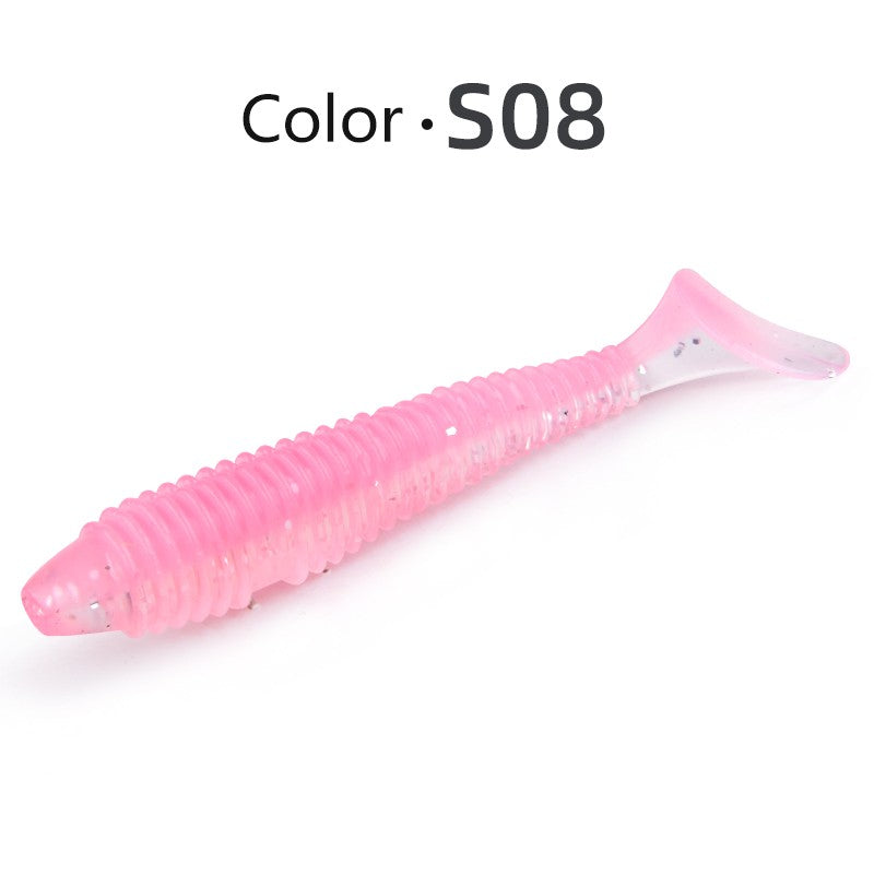Iscas de Pesca MEREDITH Swing Impact FAT 75mm 85mm 180mm Iscas com Cauda de Remo Wobbler Isca Macia de Pesca para Baixo Isca de Silicone