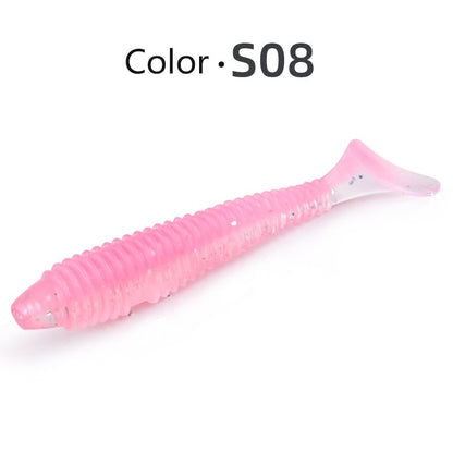 Iscas de Pesca MEREDITH Swing Impact FAT 75mm 85mm 180mm Iscas com Cauda de Remo Wobbler Isca Macia de Pesca para Baixo Isca de Silicone