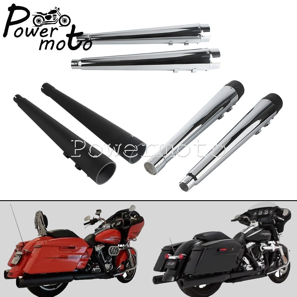 For Harley Touring Street Electra Glide Road King 2017-2023 FLHR FLHX FLTRX FLHTK Motorcycle Slip On Dual Exhaust Mufflers Pipes