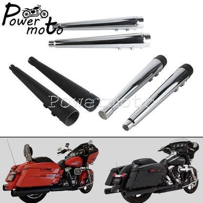 For Harley Touring Street Electra Glide Road King 2017-2023 FLHR FLHX FLTRX FLHTK Motorcycle Slip On Dual Exhaust Mufflers Pipes