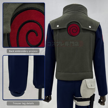 HOLOUN Anime Hatake Kakashi Cosplay Costume Vest T-shirt Pants Pouch Cos Convention Gift Halloween Christmas