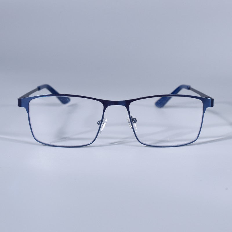 Homens Quadrados Metal Armação Grande Leitura Dobradiça de Mola Óculos de Presbiopia Bloqueio de Luz Azul Proteção Ocular Óculos +75+125+175+4