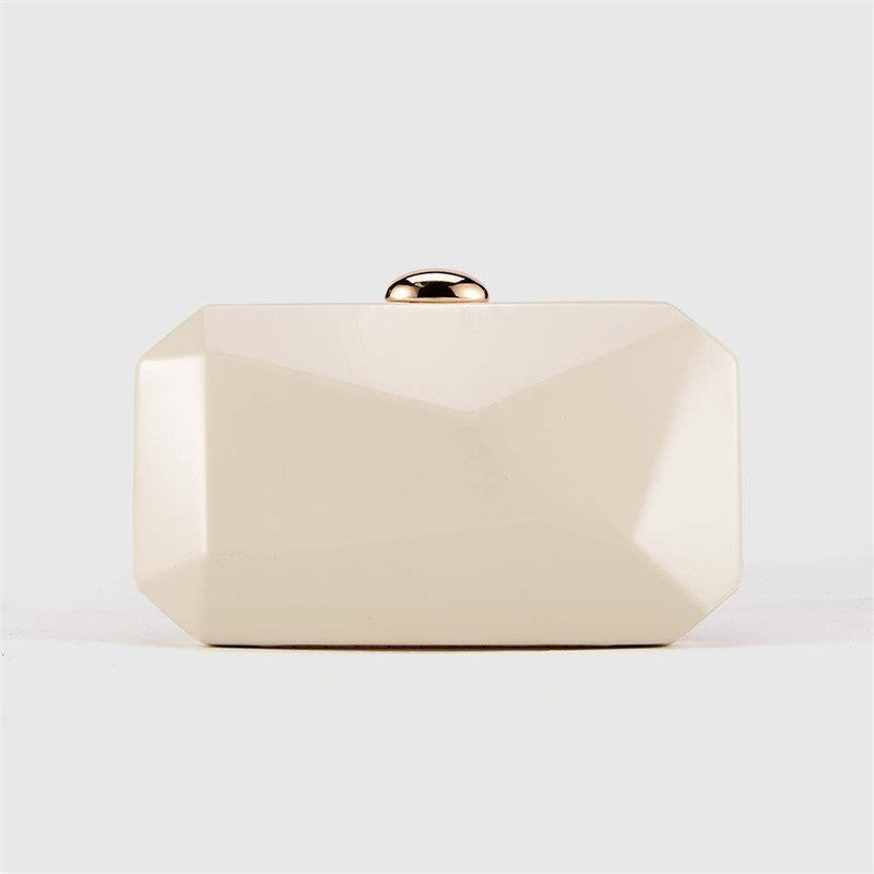 Fashion Clutch Bags for Women Glossy PU Evening Purse Burgundy Geometric Shape Female Handbag Special Valentine's Day Gift