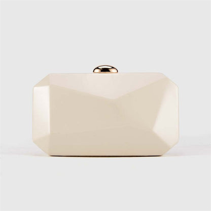 Fashion Clutch Bags for Women Glossy PU Evening Purse Burgundy Geometric Shape Female Handbag Special Valentine's Day Gift