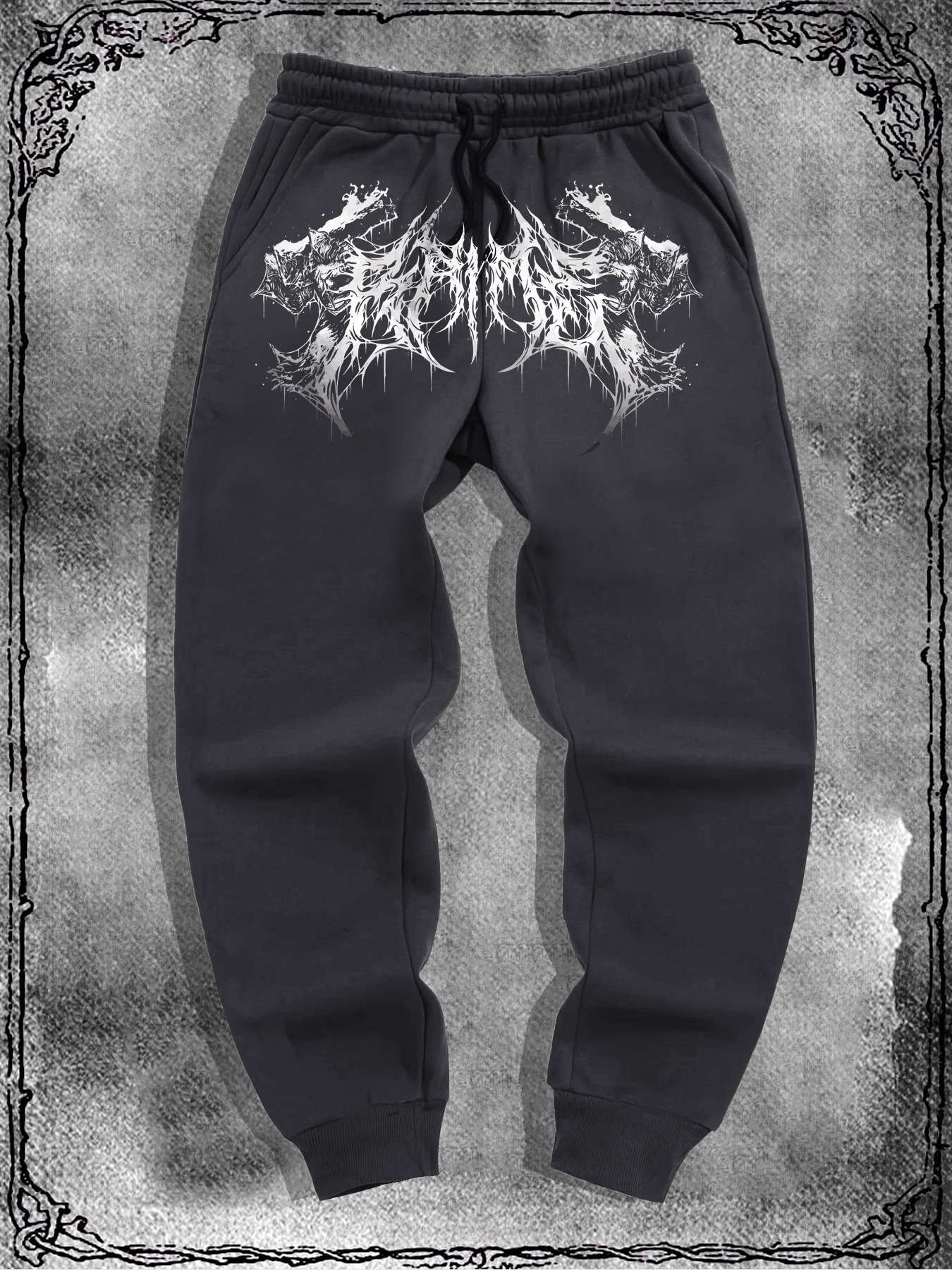 White Bandana Pattern Print Drawstring Sweatpants Loose Fit Unisex Joggers Purple Black Red Brown Grey Casual Fall Winter