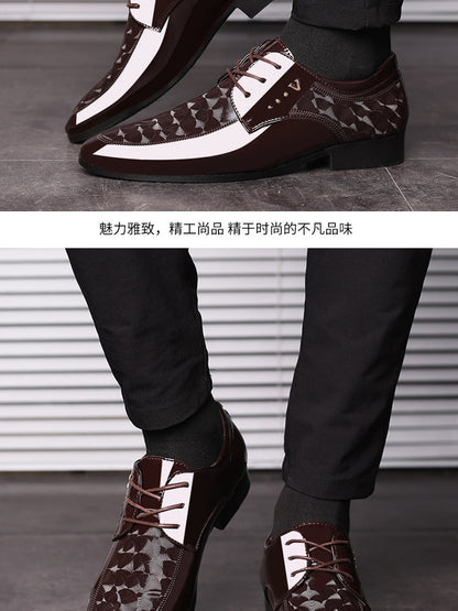 Oxfords Leather Men's Shoes Casual Dress Men Lace Up Breathable Formal Office for Man Big Size 38-48 Flats 2024