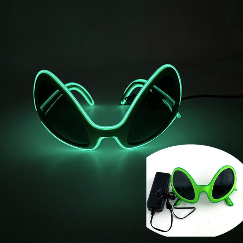 Halloween Funny Sunglasses Boys Girls Personalized Eyewear Alien Style Party Glasses Luminous Neon Light Flashing For Halloween