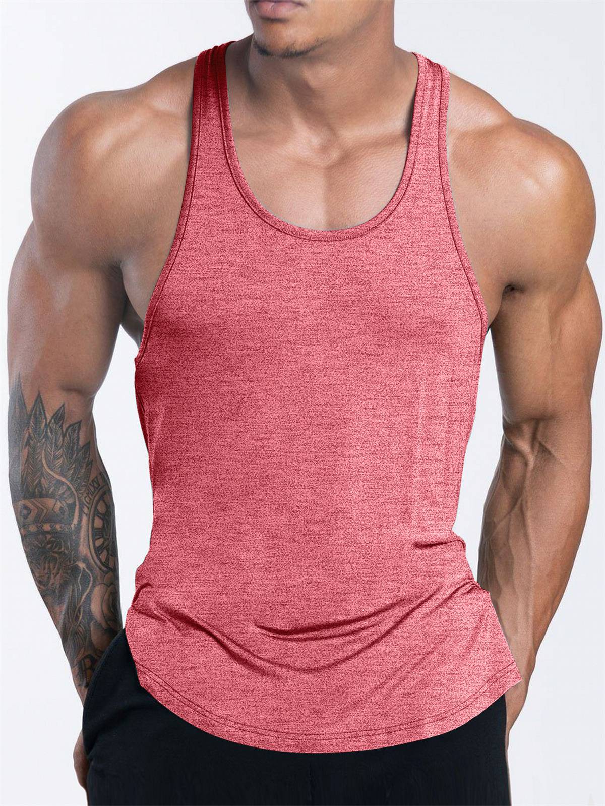 Quick Dry Bodybuilding Tank Top Men Gym Fitness Sport Sleeveless Shirt Male Casual Skinny Stringer Singlet Vest Workout Clothing