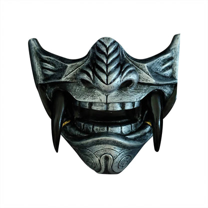 Japanese Samurai Oni Demon Mask Cosplay Horror Prajna Hannya Evil Killer Thicken Plastic Masks Halloween Party Costume Props