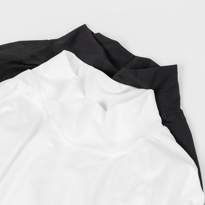 Mens Bodybuilding Sports Tight T-shirt Summer Compression Turtleneck Short Sleeve Gym Fitness Running Quick Dry Male Workout Top