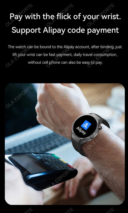 Novo Smartwatch GT5 Pro 5 Pro Masculino Tela HD AMOLED GPS Frequência Cardíaca Chamada Bluetooth IP68 À Prova D'água Smartwatch Masculino Presentes de F Fim de Ano