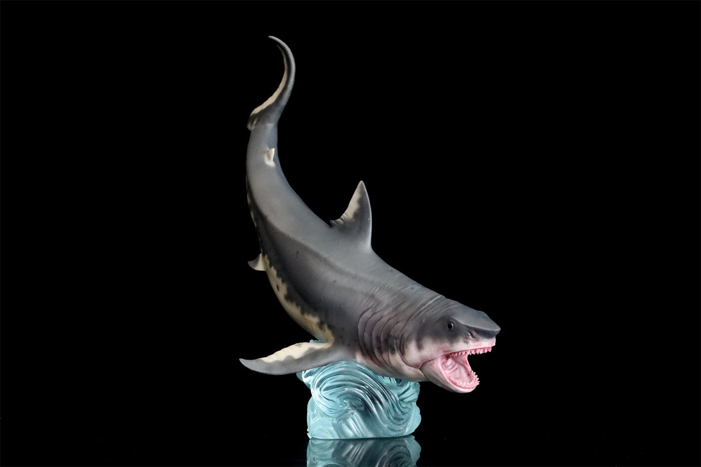 HAOLONGGOOD Megalodon Modelo Coleção de Tubarão Marinho Decoração de Mesa Realista Animal Marinho Pré-histórico Presente de Aniversário para Adultos