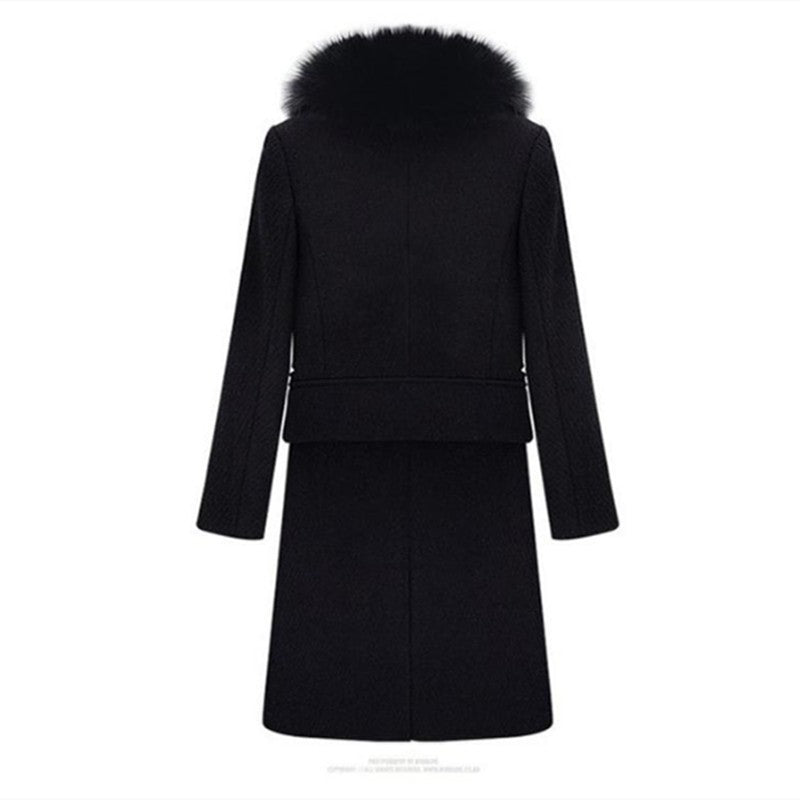 2024 New Winter Fur Collars Cashmere Coat Long With Thick Wool Cloth Coat Of Cultivate One'S Morality Women Clothing Plus Size