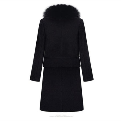 2024 New Winter Fur Collars Cashmere Coat Long With Thick Wool Cloth Coat Of Cultivate One'S Morality Women Clothing Plus Size