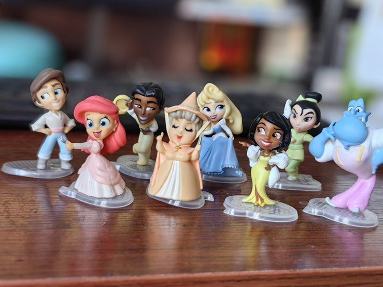 1 UNIDADE Escolha Bonecos de Princesa príncipe bonecas Elsa Anna Sereia Cinderela Fada das Flores Bonecos de Ação Coleção Modelo de PVC