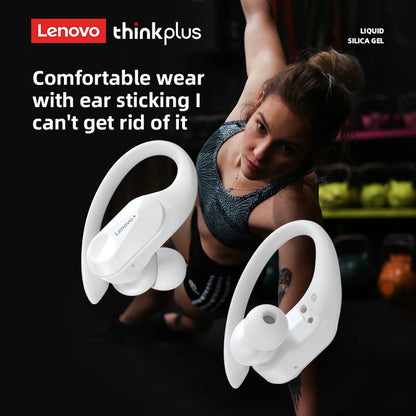Fones de ouvido sem fio Lenovo LP75 TWS Bluetooth 5.3 com redução de ruído, gancho esportivo, estéreo HiFi, à prova d'água para jogos