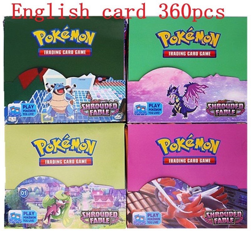 360 Cartas Pokémon em Inglês, Espanhol, Francês - Evoluções Prismáticas, Faíscas Efervescentes, Escarlate e Violeta 151, Booster Pokémon, Cartas de Batalha
