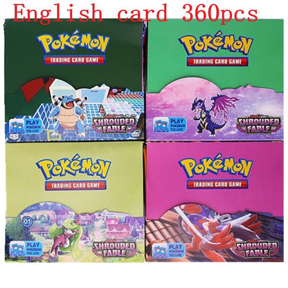 360 Cartas Pokémon em Inglês, Espanhol, Francês - Evoluções Prismáticas, Faíscas Efervescentes, Escarlate e Violeta 151, Booster Pokémon, Cartas de Batalha