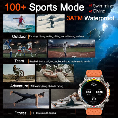 2025 Novo Relógio Inteligente Militar GPS para Exteriores Masculino 650mAh Bússola Altímetro 10ATM à Prova D'água Frequência Cardíaca Chamada Esportiva Smartwatch