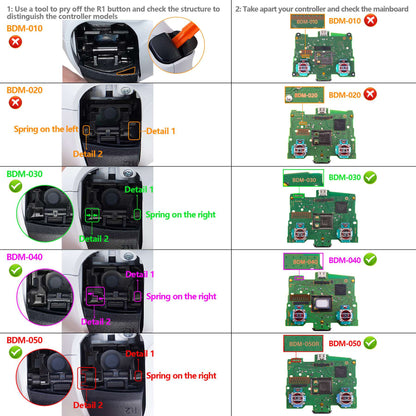 eXtremeRate Programable RISE4 V3 Remap Kit for ps5 Controller BDM-030/040/050, Upgrade Board & Redesigned Back Shell & Buttons