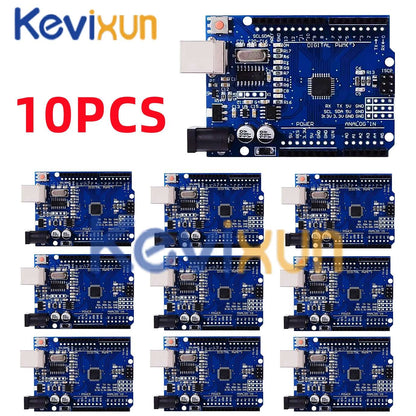 1-10PCS UNO R3 CH340G MEGA328P Chip para Arduino UNO R3 + CABO USB/TIPO-C Placa de Desenvolvimento ATMEGA328P-AU 16Mhz
