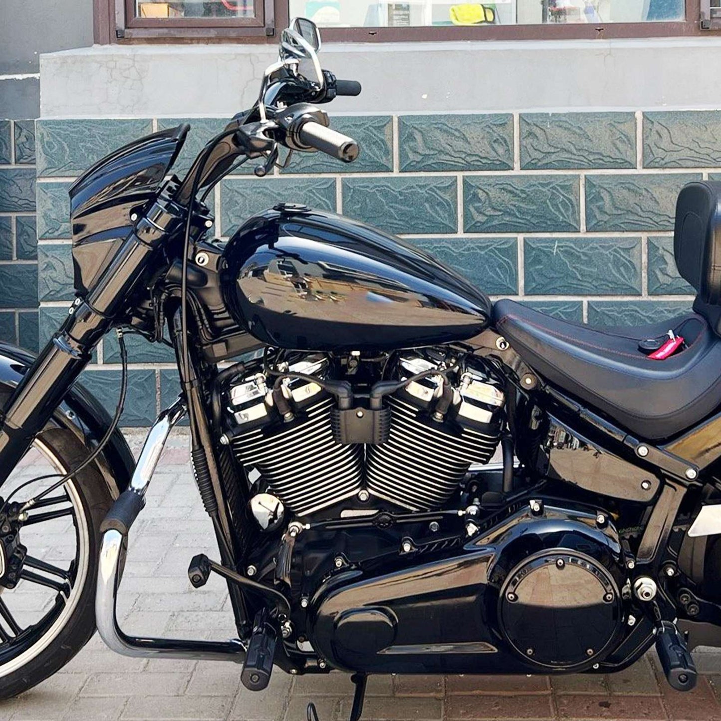Capa Carenagem Farol Dianteiro Brilho Preto/Preto Fosco Para Harley Softail Breakout FXBRS FXBR Modelos 2018-2022 2023