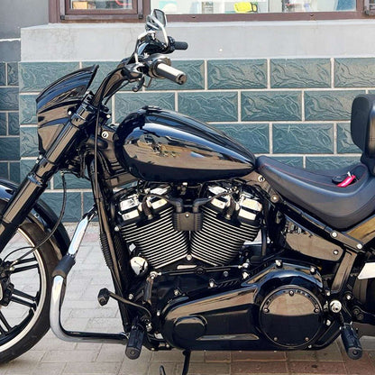 Capa Carenagem Farol Dianteiro Brilho Preto/Preto Fosco Para Harley Softail Breakout FXBRS FXBR Modelos 2018-2022 2023