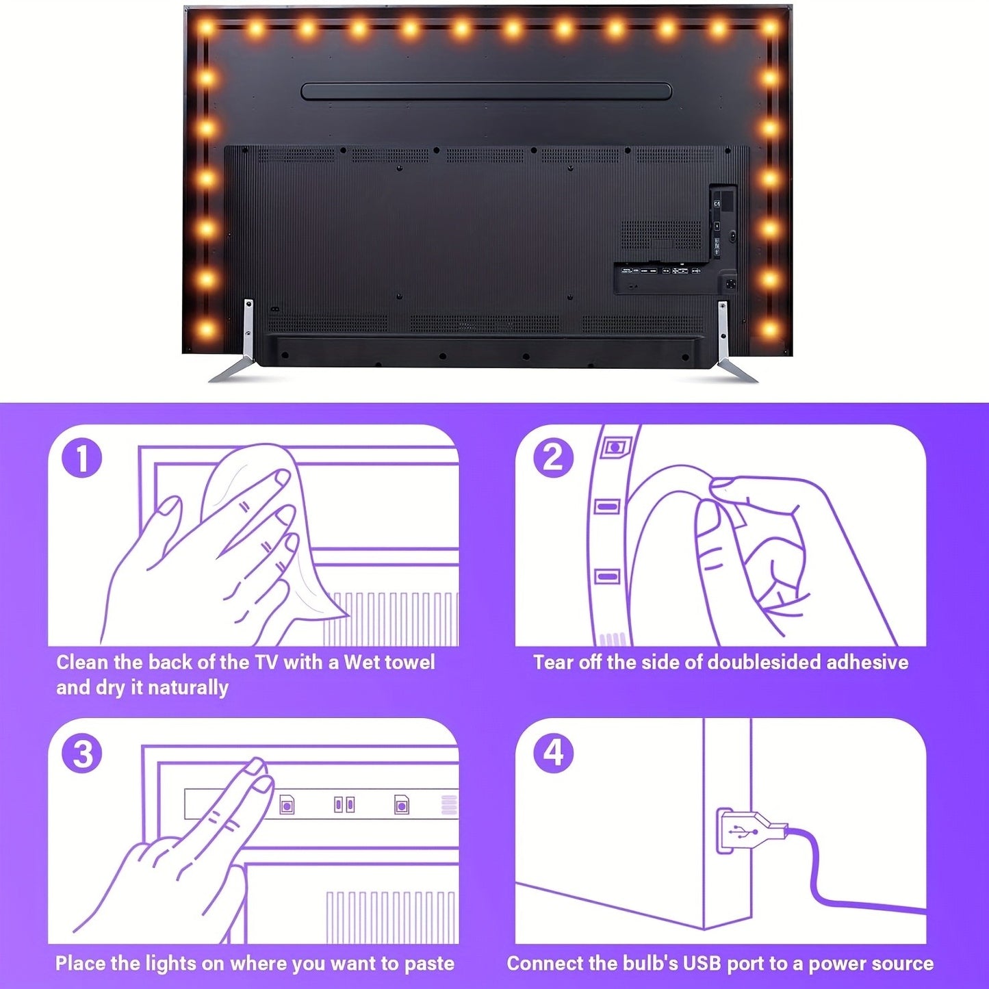 USB LED Strip Light APP Control IR Bluetooth Tape RGB IR Bedroom Living Room Self-adhesive TV Backlight Remote Lamp Diode Lights