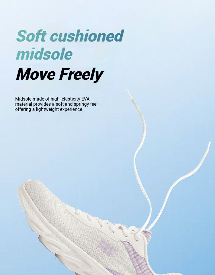 361 Degrees Women's Sneakers Retro Platform Sole Breathable Mesh All-Day Comfort Lightweight  Fitness Female Sneakers 682522230