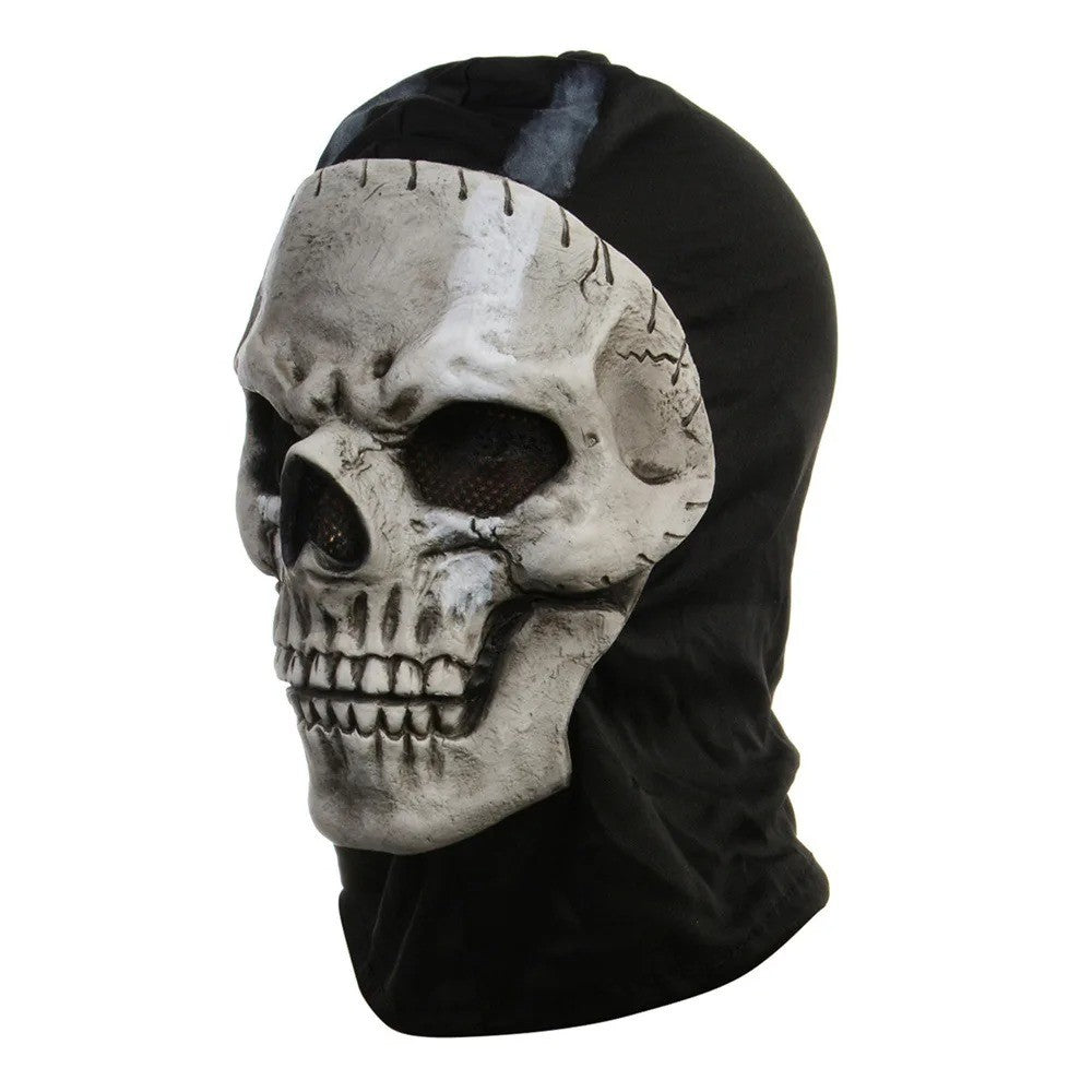 Unisex Halloween Horror Ghost Skull Mask MW2 Latex Headgear Helmet Cosplay Perform Party Masquerade Prop Cosplay