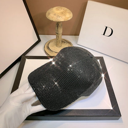 Bonés de beisebol com strass de luxo e diamantes completos para homens e mulheres, boné de algodão, snapback, hip hop, gorras, chapéus de sol