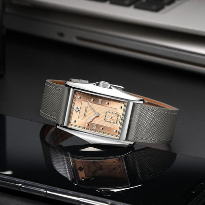 FARASUTE Creative Manual Square Customized Mechanical Movement Watch Men Luxury Sapphire Glass Small Second Wristwatches reloj