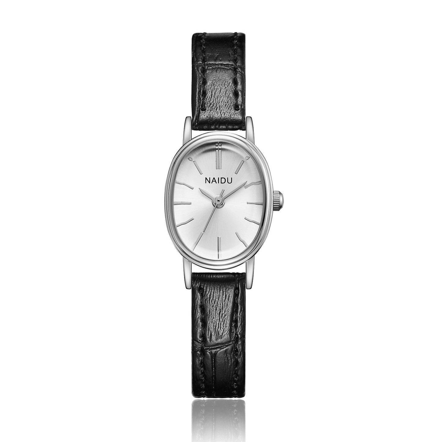 Elegant and fashionable ladies watch simple smooth dial oval case ladies quartz watch