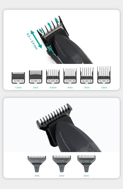 VGR Hair Clippers Professional Hair Trimmers Rechargeable Body Trimmer Electric Clippers Adjustable Hair Clippers Men V-640 s3